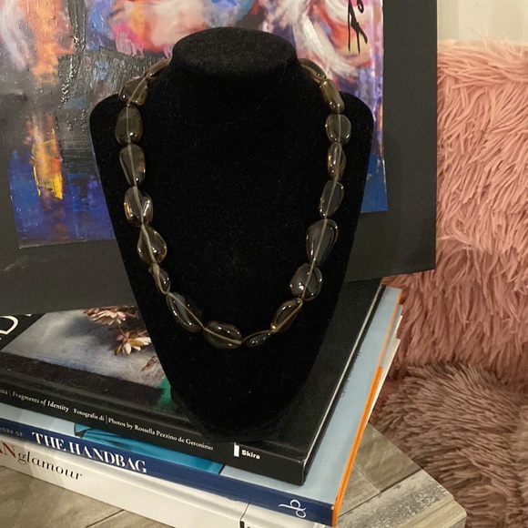 Natural Smoky Quartz Necklace Oval Smooth Beaded. Single strand, Rare find - Picture 7 of 11